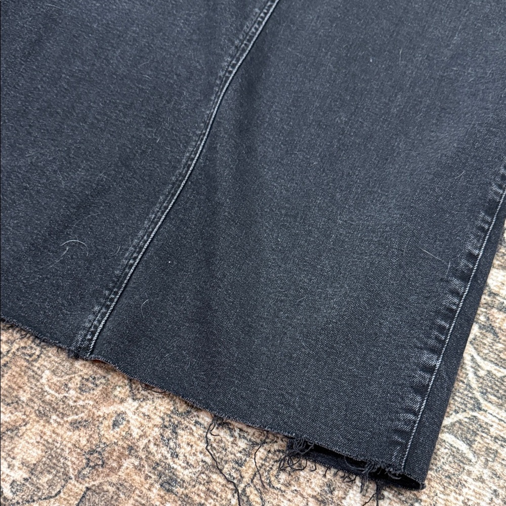Express Black Denim Pencil Skirt - Picture 7 of 8